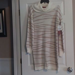 Ivory and cream sweater dress long sleeve